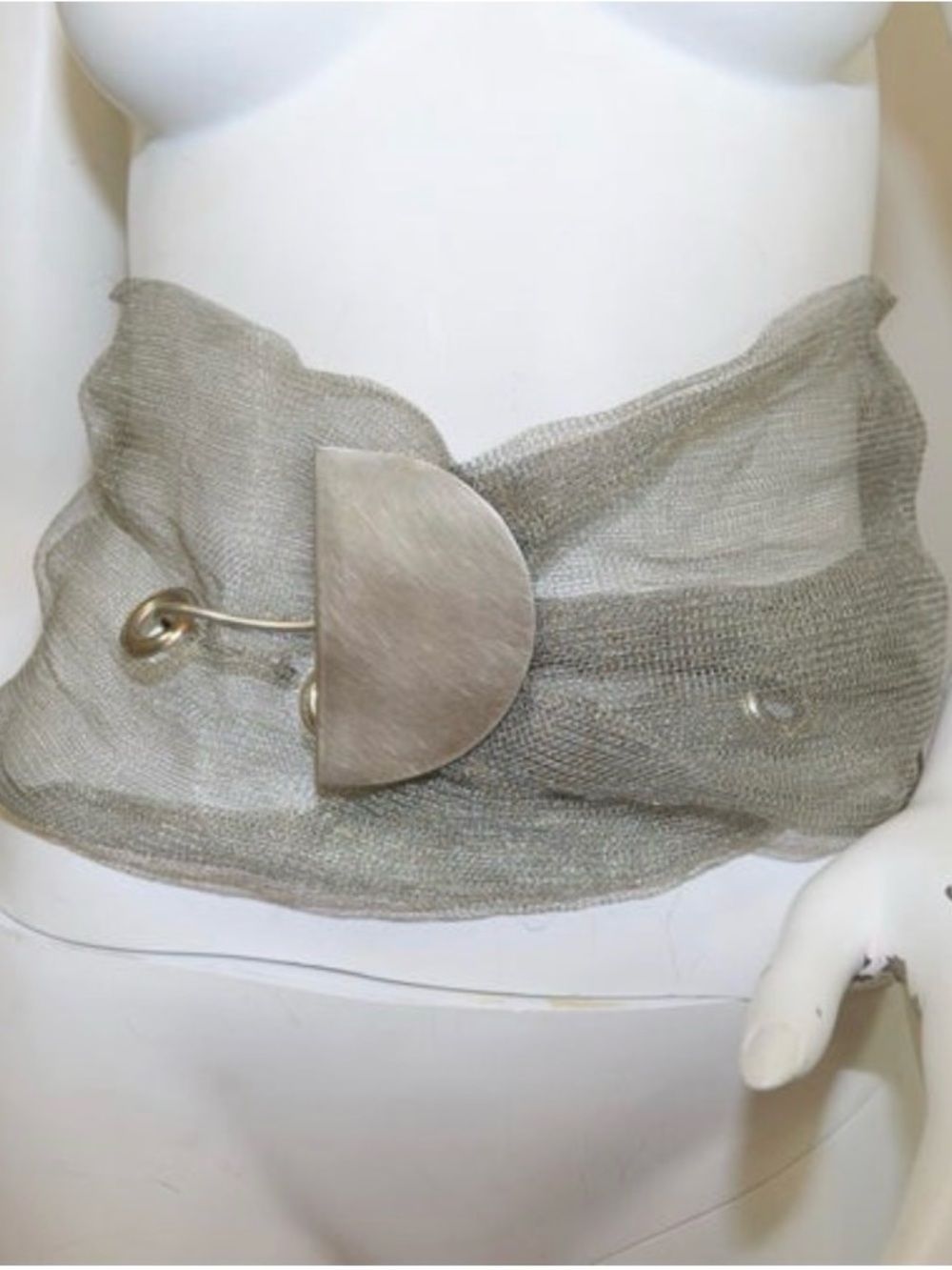 Sarah Cavender Metalworks Silver Mesh Artistic Belt